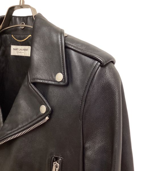 Saint Laurent Paris（サンローランパリ）Saint Laurent Paris (サンローランパリ) クラシックモーターサイクルライダースレザージャケット ブラック サイズ:38の古着・服飾アイテム