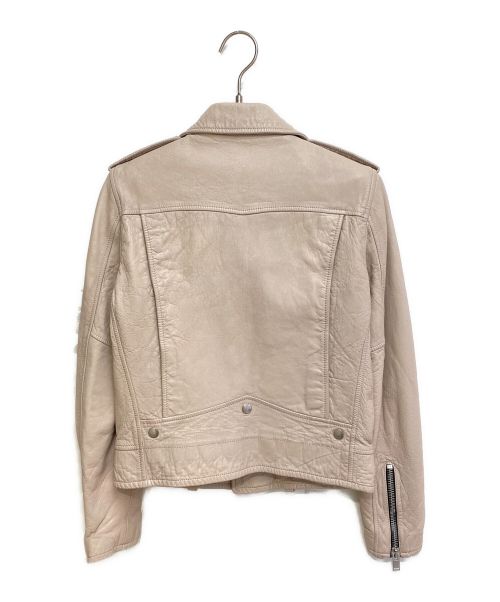 Saint Laurent Paris（サンローランパリ）Saint Laurent Paris (サンローランパリ) L01 ライダースジャケット アイボリー サイズ:40の古着・服飾アイテム