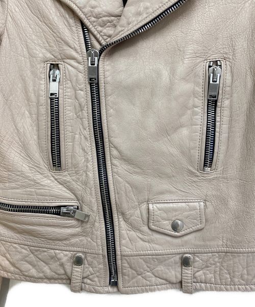 Saint Laurent Paris（サンローランパリ）Saint Laurent Paris (サンローランパリ) L01 ライダースジャケット アイボリー サイズ:40の古着・服飾アイテム