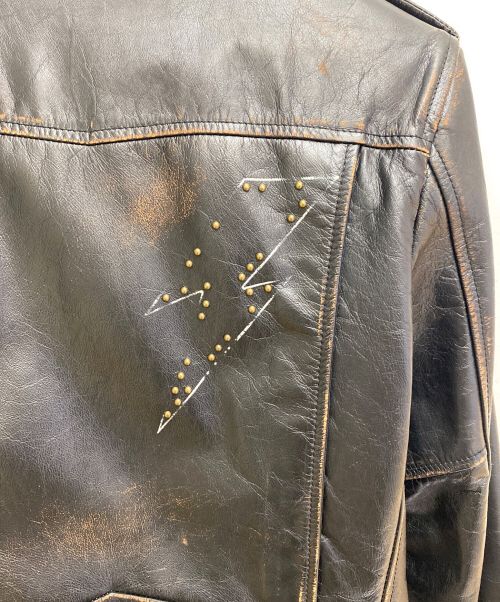 Saint Laurent Paris（サンローランパリ）Saint Laurent Paris (サンローランパリ) スタッズライダースジャケット ブラック サイズ:38の古着・服飾アイテム