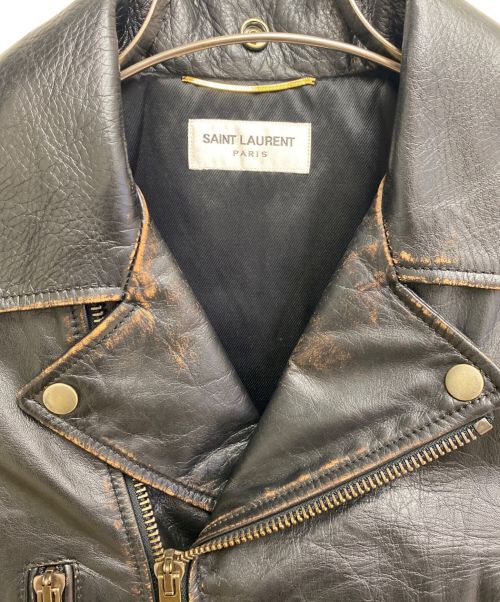 Saint Laurent Paris（サンローランパリ）Saint Laurent Paris (サンローランパリ) スタッズライダースジャケット ブラック サイズ:38の古着・服飾アイテム
