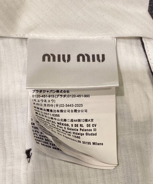 MIU MIU（ミュウミュウ）MIU MIU (ミュウミュウ) チェックスラックス グレー サイズ:38の古着・服飾アイテム