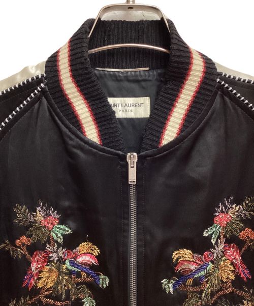 Saint Laurent Paris（サンローランパリ）Saint Laurent Paris (サンローランパリ) 19SS バード刺繍スカジャン ブラック サイズ:48の古着・服飾アイテム