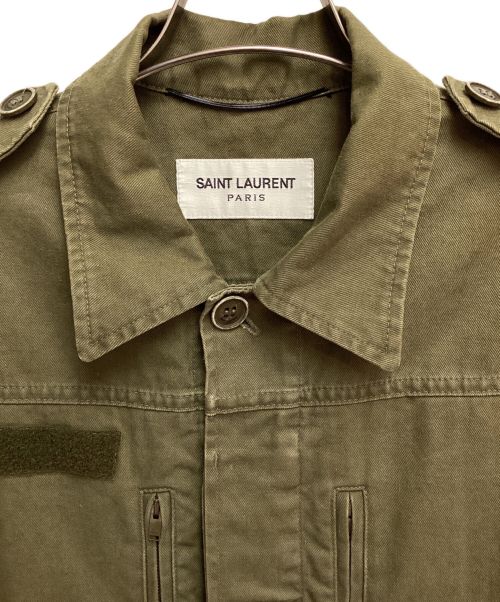 Saint Laurent Paris（サンローランパリ）Saint Laurent Paris (サンローランパリ) SWEET DREAMS(スウィートドリームズ) ミリタリージャケット カーキ サイズ:36の古着・服飾アイテム
