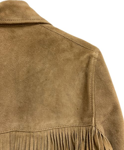 Saint Laurent Paris（サンローランパリ）Saint Laurent Paris (サンローランパリ) 15SS フリンジレザージャケット ブラウン サイズ:36の古着・服飾アイテム