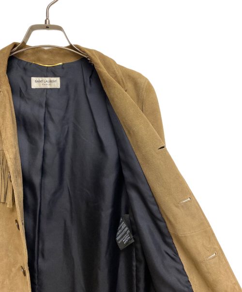 Saint Laurent Paris（サンローランパリ）Saint Laurent Paris (サンローランパリ) 15SS フリンジレザージャケット ブラウン サイズ:36の古着・服飾アイテム