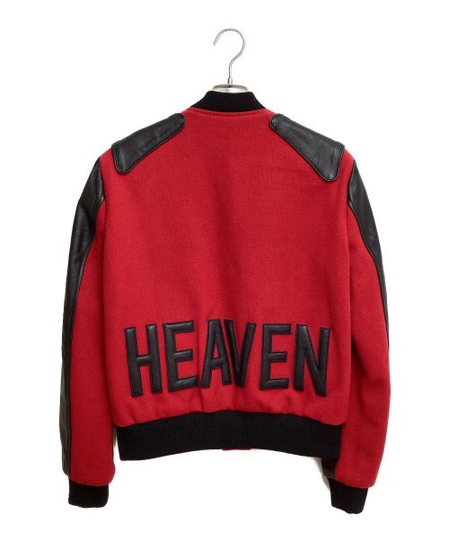 Saint Laurent Paris（サンローランパリ）Saint Laurent Paris (サンローランパリ) ラムレザー切替テディジャケット ブラック×レッド サイズ:46の古着・服飾アイテム