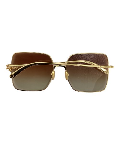 LOUIS VUITTON（ルイ ヴィトン）LOUIS VUITTON (ルイ ヴィトン) LV Charm Square Sunglasses（LVチャーム スクエア サングラス） ゴールド サイズ:60◻︎18の古着・服飾アイテム