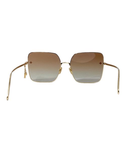 LOUIS VUITTON（ルイ ヴィトン）LOUIS VUITTON (ルイ ヴィトン) LV Charm Square Sunglasses（LVチャーム スクエア サングラス） ゴールド サイズ:60◻︎18の古着・服飾アイテム