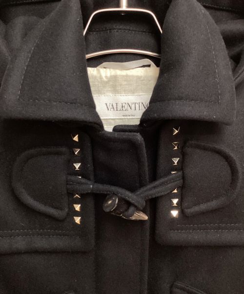 VALENTINO GARAVANI（ヴァレンティノ・ガラヴァーニ）VALENTINO GARAVANI (ヴァレンティノ・ガラヴァーニ) Rock studded duffle coat（ロックスタッズダッフルコート） ブラック サイズ:36の古着・服飾アイテム
