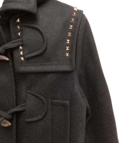 VALENTINO GARAVANI（ヴァレンティノ・ガラヴァーニ）VALENTINO GARAVANI (ヴァレンティノ・ガラヴァーニ) Rock studded duffle coat（ロックスタッズダッフルコート） ブラック サイズ:36の古着・服飾アイテム