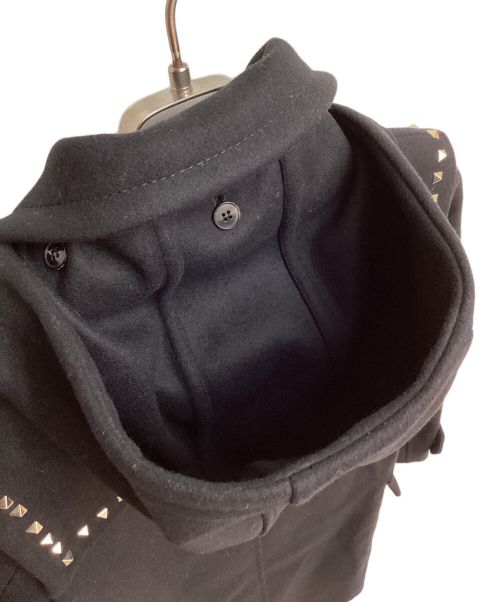VALENTINO GARAVANI（ヴァレンティノ・ガラヴァーニ）VALENTINO GARAVANI (ヴァレンティノ・ガラヴァーニ) Rock studded duffle coat（ロックスタッズダッフルコート） ブラック サイズ:36の古着・服飾アイテム