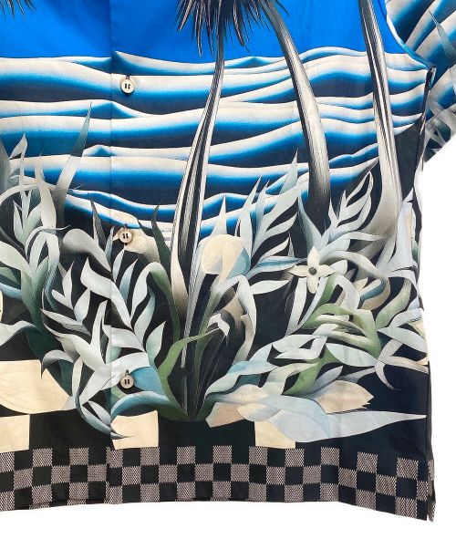 LOUIS VUITTON（ルイ ヴィトン）LOUIS VUITTON (ルイ ヴィトン) PRINTED SHORT SLEEVE COTTON SHIRT（プリントショートスリーブコットンシャツ） ブルー サイズ:XSの古着・服飾アイテム