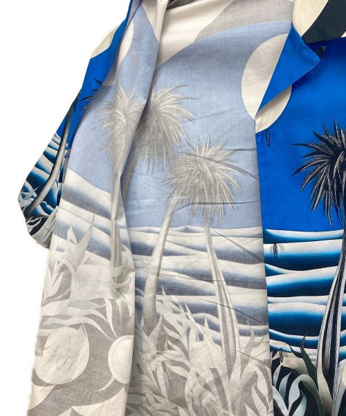 LOUIS VUITTON（ルイ ヴィトン）LOUIS VUITTON (ルイ ヴィトン) PRINTED SHORT SLEEVE COTTON SHIRT（プリントショートスリーブコットンシャツ） ブルー サイズ:XSの古着・服飾アイテム