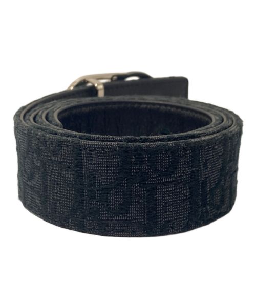 Christian Dior（クリスチャン ディオール）Christian Dior (クリスチャン ディオール) Oblique allover pattern belt（オブリーク総柄ベルト） ネイビー サイズ:80/32の古着・服飾アイテム