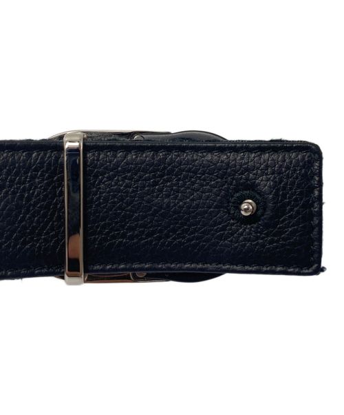 Christian Dior（クリスチャン ディオール）Christian Dior (クリスチャン ディオール) Oblique allover pattern belt（オブリーク総柄ベルト） ネイビー サイズ:80/32の古着・服飾アイテム