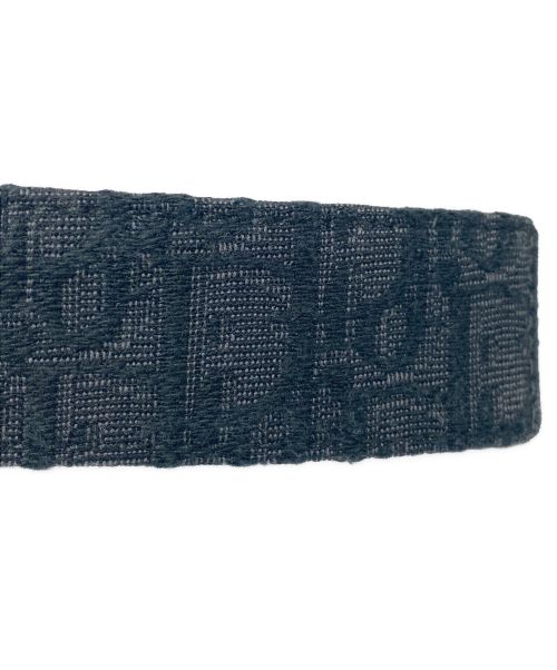 Christian Dior（クリスチャン ディオール）Christian Dior (クリスチャン ディオール) Oblique allover pattern belt（オブリーク総柄ベルト） ネイビー サイズ:80/32の古着・服飾アイテム