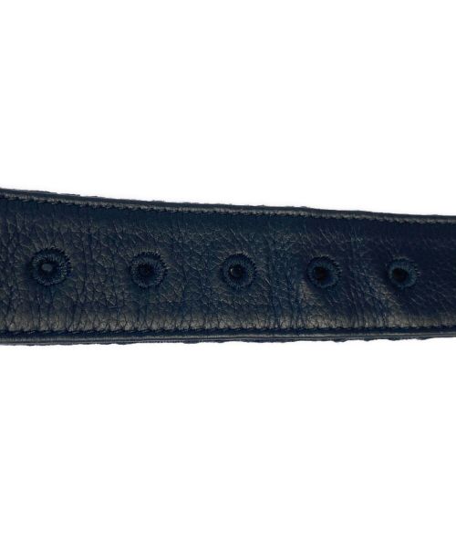 Christian Dior（クリスチャン ディオール）Christian Dior (クリスチャン ディオール) Oblique allover pattern belt（オブリーク総柄ベルト） ネイビー サイズ:80/32の古着・服飾アイテム