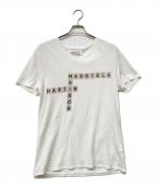 Maison Margielaメゾンマルジェラ）の古着「10SS ここのえ期ロゴブロックプリントTシャツ」｜ホワイト