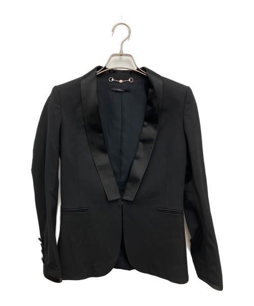 GUCCI（グッチ）GUCCI (グッチ) スモーキングジャケット ブラック サイズ:38の古着・服飾アイテム