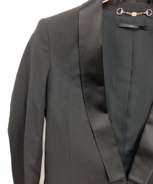 GUCCI（グッチ）GUCCI (グッチ) スモーキングジャケット ブラック サイズ:38の古着・服飾アイテム