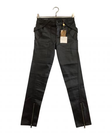 中古・古着通販】GUCCI (グッチ) コーティングデニムパンツ ブラック