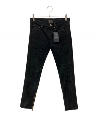 SAINT LAURENT PARIS ダメージデニム size 27 中古・古着通販】Saint Laurent Paris (サンローランパリ) ダメージ