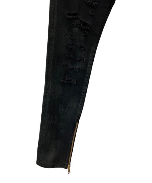 Saint Laurent Paris（サンローランパリ）Saint Laurent Paris (サンローランパリ) ダメージデニムパンツ ブラック サイズ:27の古着・服飾アイテム