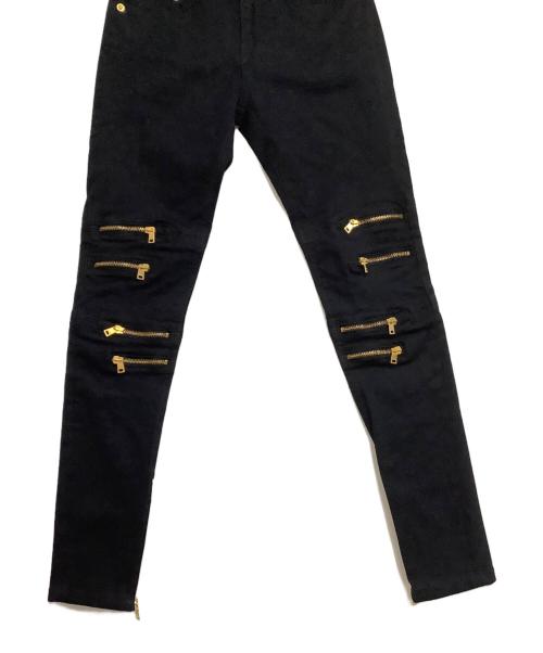 VERSUS（ヴェルサス）VERSUS (ヴェルサス) ジップデザインデニムパンツ ブラック サイズ:29 未使用品の古着・服飾アイテム