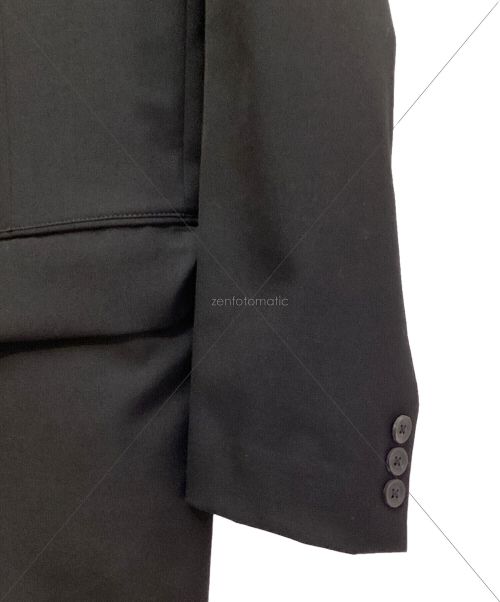 REGULATION Yohji Yamamoto（レギュレーションヨウジヤマモト）REGULATION Yohji Yamamoto (レギュレーションヨウジヤマモト) WOOL GABARDINE DOCTOR'S COAT (ウールギャバジンドクターコート) ブラック サイズ:2の古着・服飾アイテム