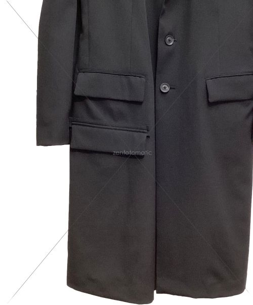 REGULATION Yohji Yamamoto（レギュレーションヨウジヤマモト）REGULATION Yohji Yamamoto (レギュレーションヨウジヤマモト) WOOL GABARDINE DOCTOR'S COAT (ウールギャバジンドクターコート) ブラック サイズ:2の古着・服飾アイテム