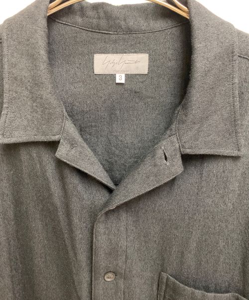 Yohji Yamamoto pour homme（ヨウジヤマモト プールオム）Yohji Yamamoto pour homme (ヨウジヤマモト プールオム) パッチポケットシャツ ブラック サイズ:3の古着・服飾アイテム