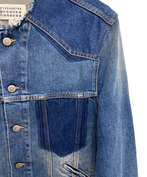 Maison Margiela（メゾンマルジェラ）Maison Margiela (メゾンマルジェラ) 22SS 切替デニムジャケット インディゴ サイズ:50の古着・服飾アイテム