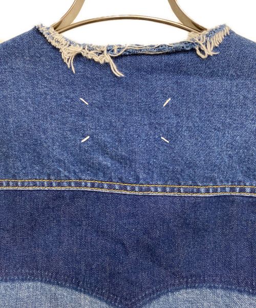 Maison Margiela（メゾンマルジェラ）Maison Margiela (メゾンマルジェラ) 22SS 切替デニムジャケット インディゴ サイズ:50の古着・服飾アイテム