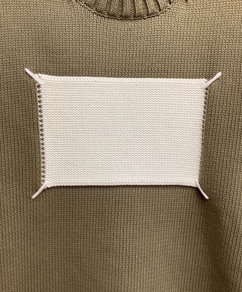 Maison Margiela（メゾンマルジェラ）Maison Margiela (メゾンマルジェラ) 20SS ラベルセーター オリーブ サイズ:Lの古着・服飾アイテム