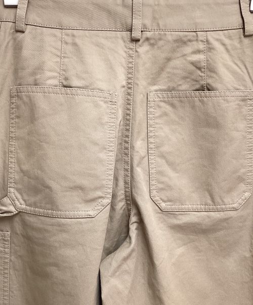 CELINE（セリーヌ）CELINE (セリーヌ) Cotton gabardine work pants(コットンギャバジンワークパンツ) ベージュ サイズ:34の古着・服飾アイテム