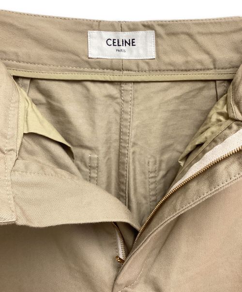 CELINE（セリーヌ）CELINE (セリーヌ) Cotton gabardine work pants(コットンギャバジンワークパンツ) ベージュ サイズ:34の古着・服飾アイテム