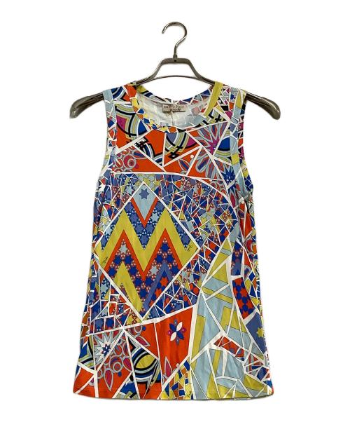 Emilio Pucci（エミリオ プッチ）Emilio Pucci (エミリオ プッチ) 総柄ノースリーブカットソー マルチカラー サイズ:36 未使用品の古着・服飾アイテム