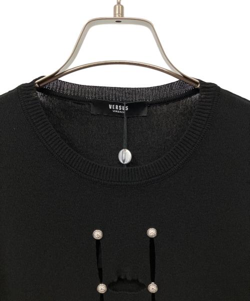 VERSUS（ヴェルサス）VERSUS (ヴェルサス) ノースリーブニット ブラック サイズ:38　の古着・服飾アイテム