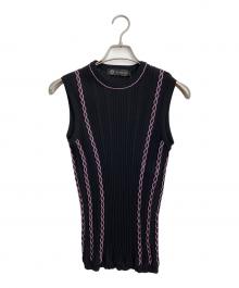 VERSACE（ヴェルサーチェ）の古着「ロープデザインニット」｜ブラック