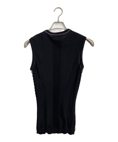 VERSACE（ヴェルサーチェ）VERSACE (ヴェルサーチェ) ロープデザインニット ブラック サイズ:40の古着・服飾アイテム