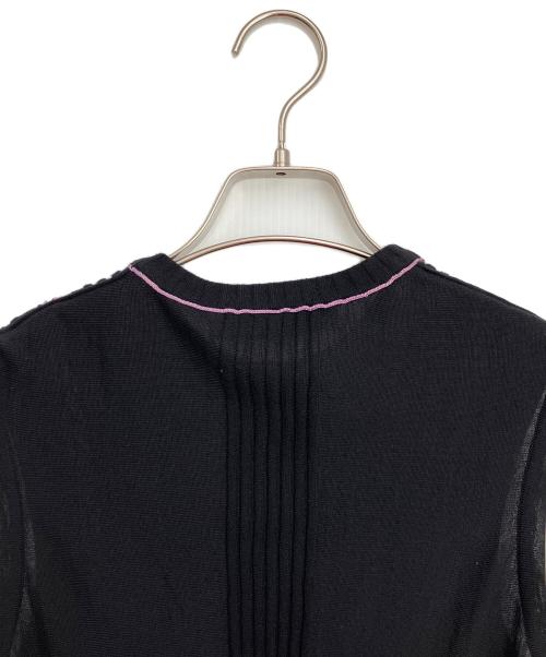 VERSACE（ヴェルサーチェ）VERSACE (ヴェルサーチェ) ロープデザインニット ブラック サイズ:40の古着・服飾アイテム