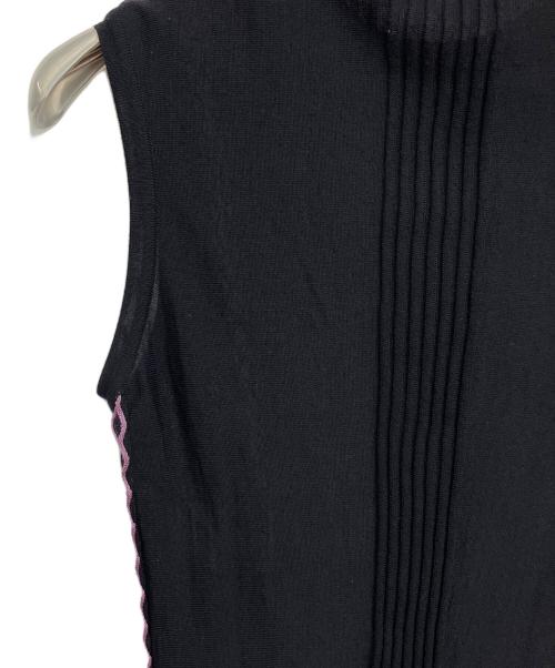 VERSACE（ヴェルサーチェ）VERSACE (ヴェルサーチェ) ロープデザインニット ブラック サイズ:40の古着・服飾アイテム