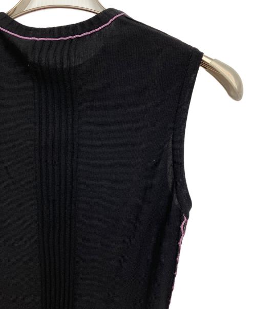 VERSACE（ヴェルサーチェ）VERSACE (ヴェルサーチェ) ロープデザインニット ブラック サイズ:40の古着・服飾アイテム