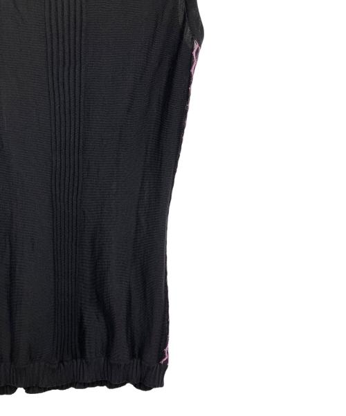 VERSACE（ヴェルサーチェ）VERSACE (ヴェルサーチェ) ロープデザインニット ブラック サイズ:40の古着・服飾アイテム
