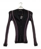VERSACEヴェルサーチェ）の古着「ロープデザインカーディガン」｜ブラック