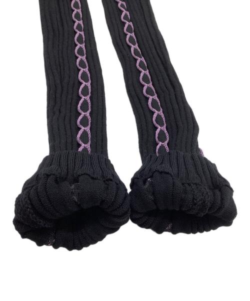 VERSACE（ヴェルサーチェ）VERSACE (ヴェルサーチェ) ロープデザインカーディガン ブラック サイズ:40 未使用品の古着・服飾アイテム