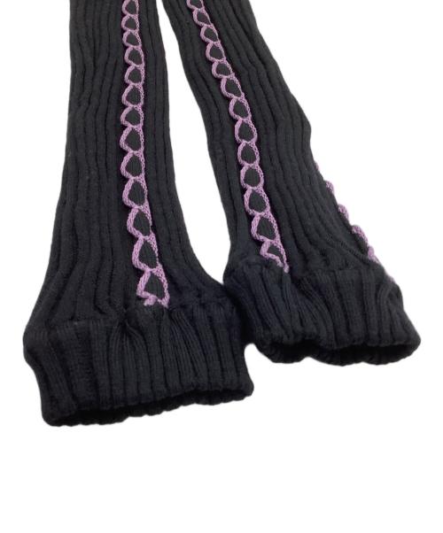 VERSACE（ヴェルサーチェ）VERSACE (ヴェルサーチェ) ロープデザインカーディガン ブラック サイズ:40 未使用品の古着・服飾アイテム