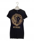 VERSUSヴェルサス）の古着「装飾デザインワンピース」｜ブラック