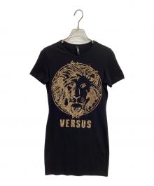 VERSUS（ヴェルサス）の古着「装飾デザインワンピース」｜ブラック